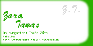 zora tamas business card
